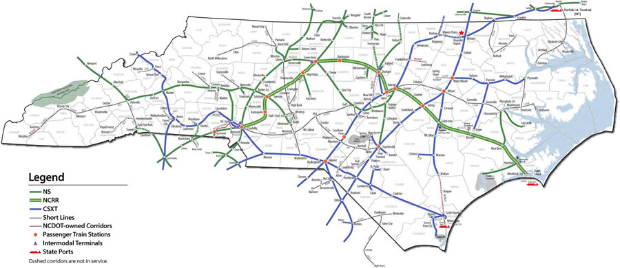 North Carolina Rail Map - Halifax Corporate Park